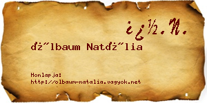 Ölbaum Natália névjegykártya